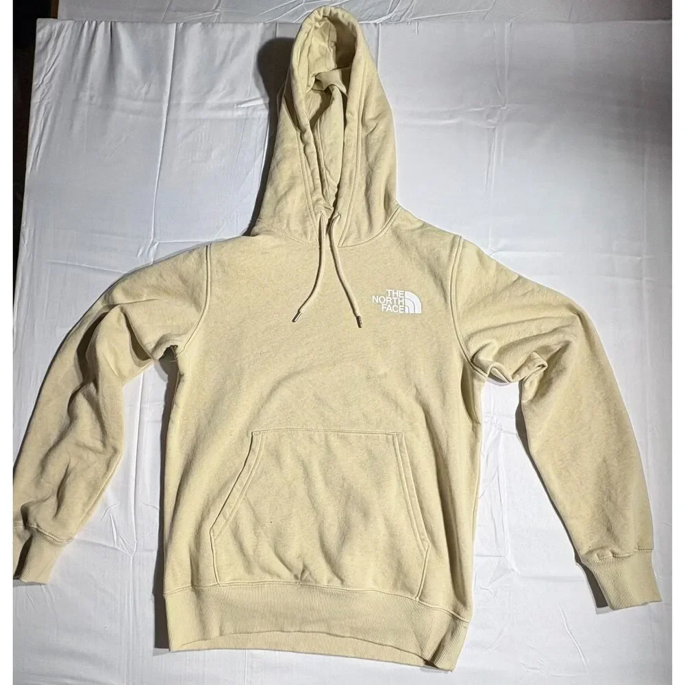 The North Face Mens Circular Design Camo Box Logo Hoodie Sand Beige Small